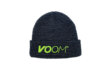 VOOM branded beanie hat with reflective thread